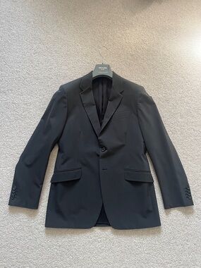 Prada Men's Charcoal Single-Breasted Blazer